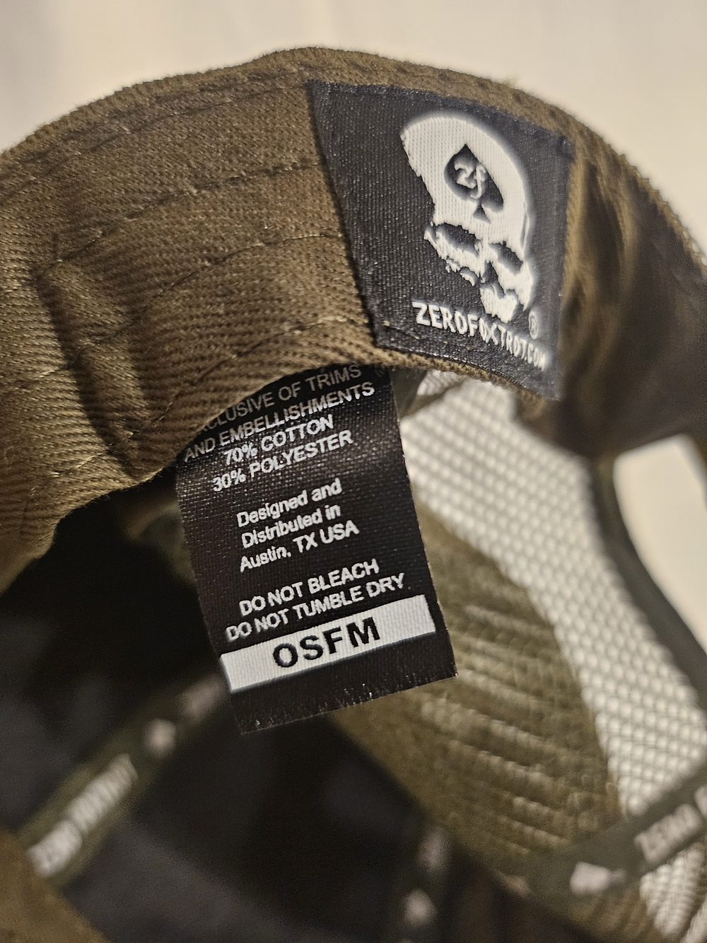 Zero Foxtrot Round Patch Cap in OD Green - Picture 5 of 5